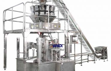 حقيبة دوارة أوتوماتيكية مع آلة ختم تعبئة سحاب